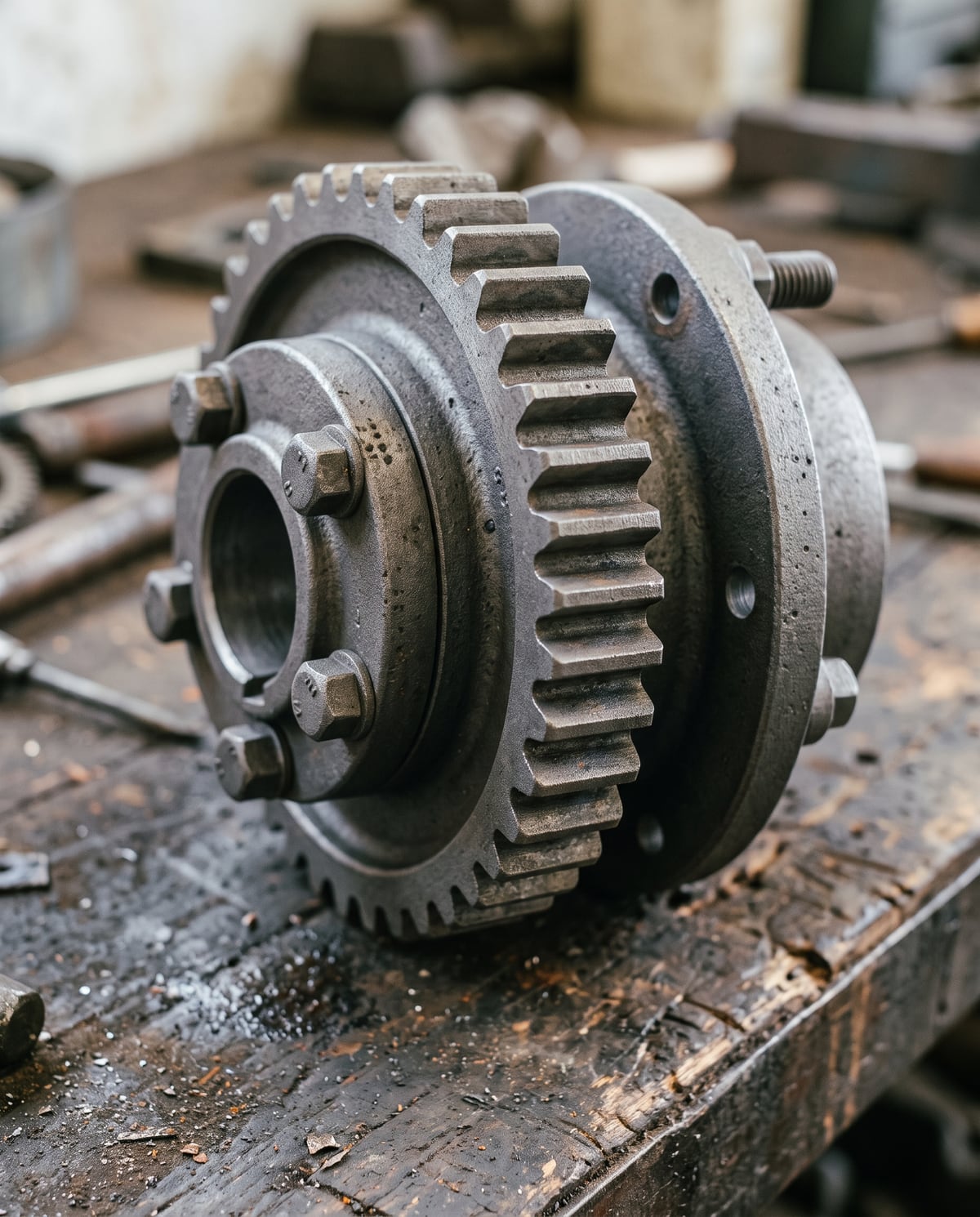 The same machine part after cleaning